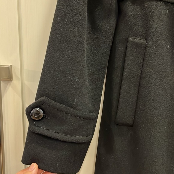 EUC Sportmax MaxMara black double breasted merino wool cashmere blend coat - Picture 4 of 12